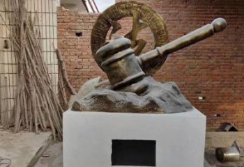 公園錘子雕塑廠家 戶外擺件 黨建不銹鋼錘子雕塑廠