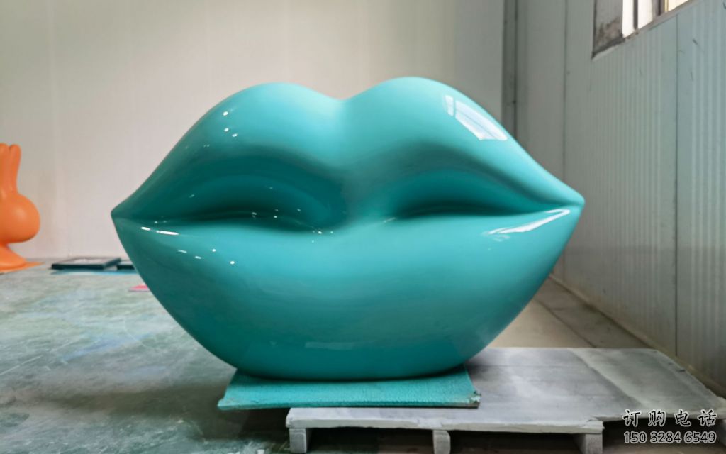 異形嘴唇雕塑廠家 現代小品 大型不銹鋼嘴唇雕塑廠
