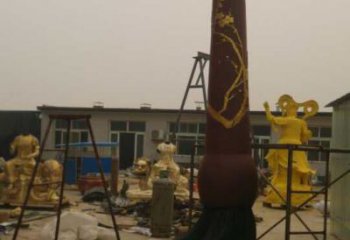 抽象毛筆雕塑廠家 公園廣場(chǎng)小品 戶外不銹鋼毛筆雕塑廠