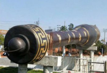 仿古毛筆雕塑廠家 草地小品 房地產(chǎn)不銹鋼毛筆雕塑加工廠