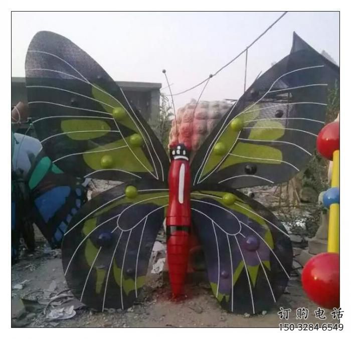 噴漆風(fēng)箏雕塑廠家 中式村口小品 草地不銹鋼風(fēng)箏雕塑廠