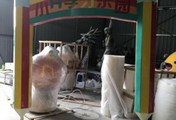 中式鉛筆雕塑廠家 創意抽象小品 游樂場不銹鋼鉛筆雕塑廠