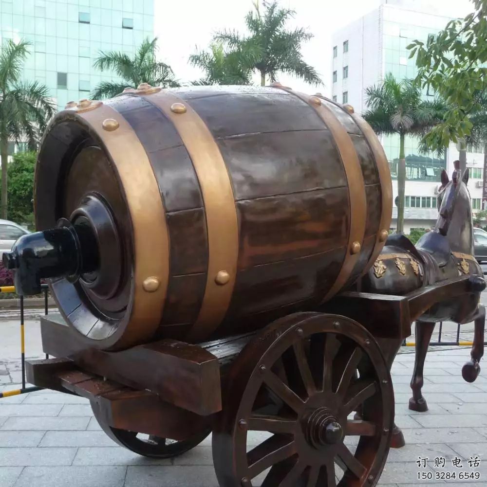 異形酒罐雕塑廠家 現(xiàn)代公園小品 大型鑄造酒罐雕塑廠