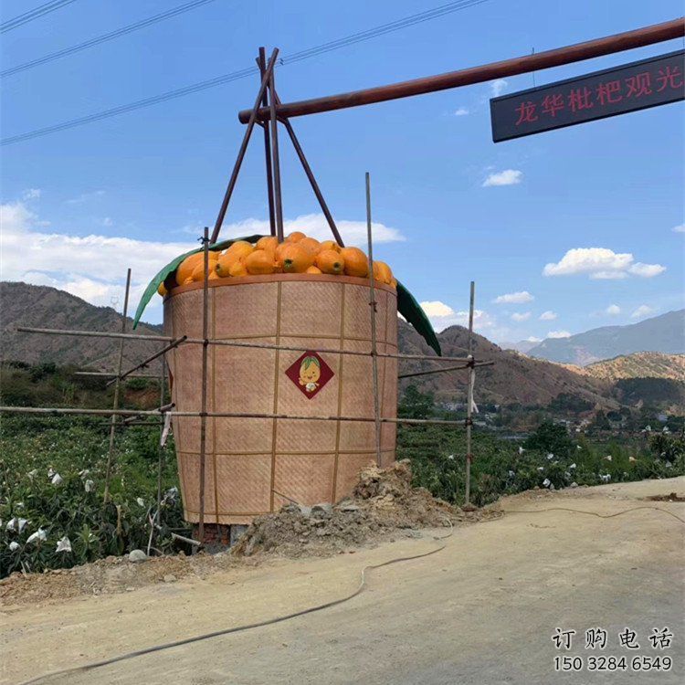 戶(hù)外枇杷雕塑廠家 噴漆小品 仿真不銹鋼枇杷雕塑廠