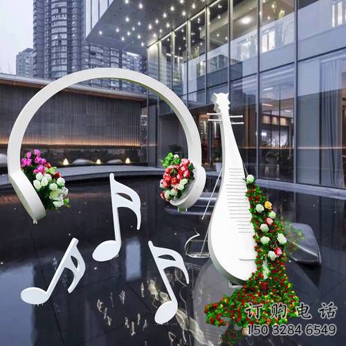 大型耳機(jī)雕塑廠家 鍛造小品 戶外不銹鋼耳機(jī)雕塑廠