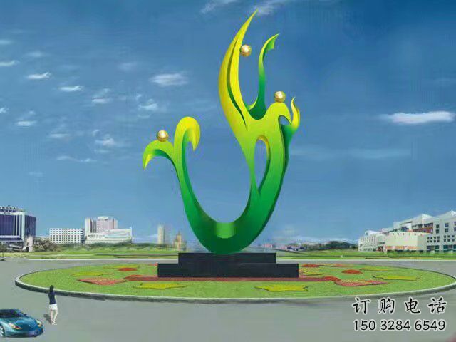 園林果樹雕塑廠家 創意公園小品 中式不銹鋼果樹雕塑廠