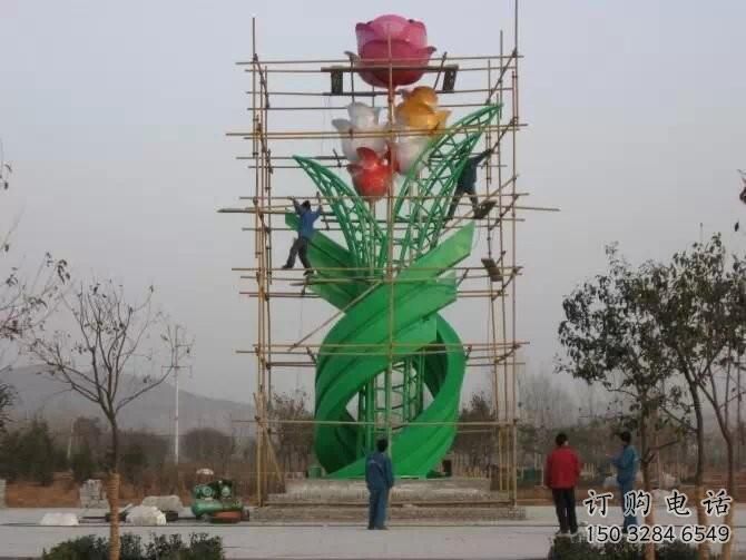 異形果樹雕塑廠家 現(xiàn)代公園小品 創(chuàng)意不銹鋼果樹雕塑定制