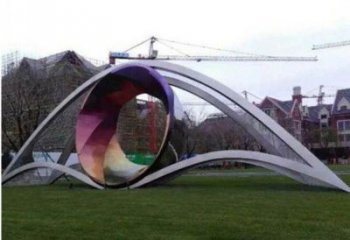 異形眼球雕塑廠家 現代公園小品 大型不銹鋼眼球雕塑制作