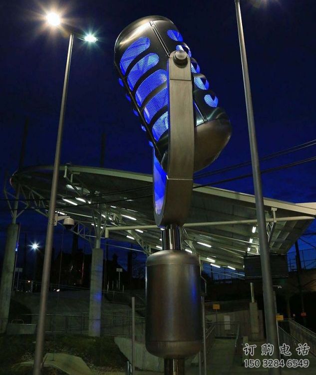 廣場話筒雕塑廠家 創意小品 現代不銹鋼話筒雕塑廠