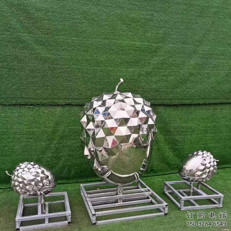 公園松塔雕塑廠家 異形戶外擺件 現代不銹鋼松塔雕塑廠