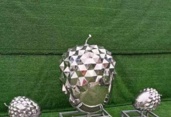 公園松塔雕塑廠家 異形戶外擺件 現代不銹鋼松塔雕塑廠