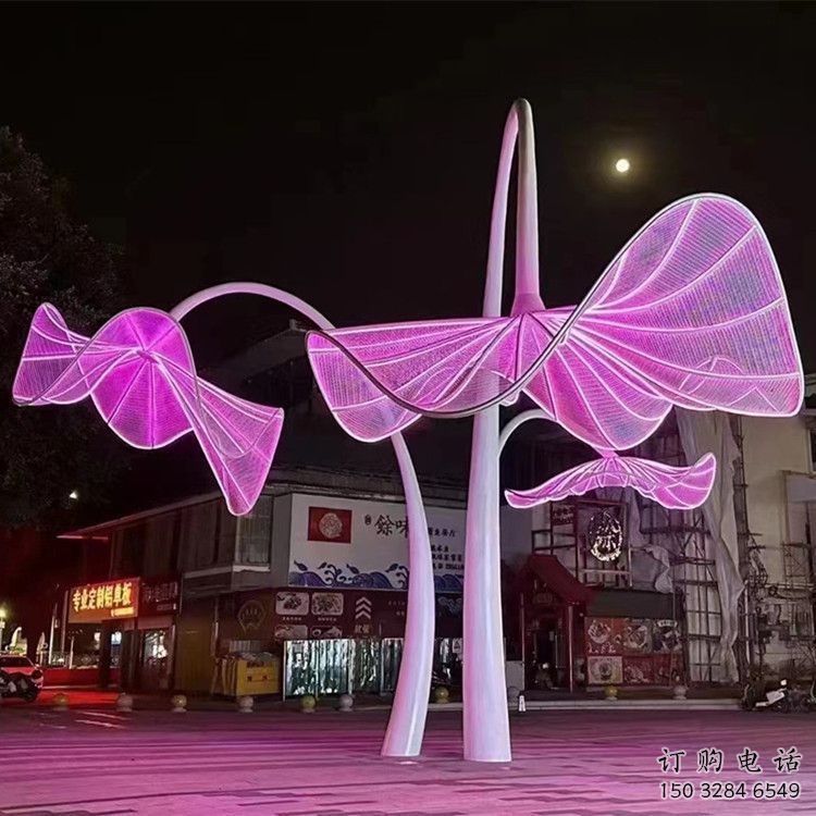 現代花傘雕塑廠家 大型別墅區擺件 戶外不銹鋼花傘雕塑廠