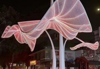 燈光花傘雕塑廠(chǎng)家 歐式公園小品 商業(yè)街不銹鋼花傘雕塑廠(chǎng)