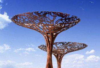 幾何花傘雕塑廠家 鏤空幾何小品 戶外不銹鋼花傘雕塑價格