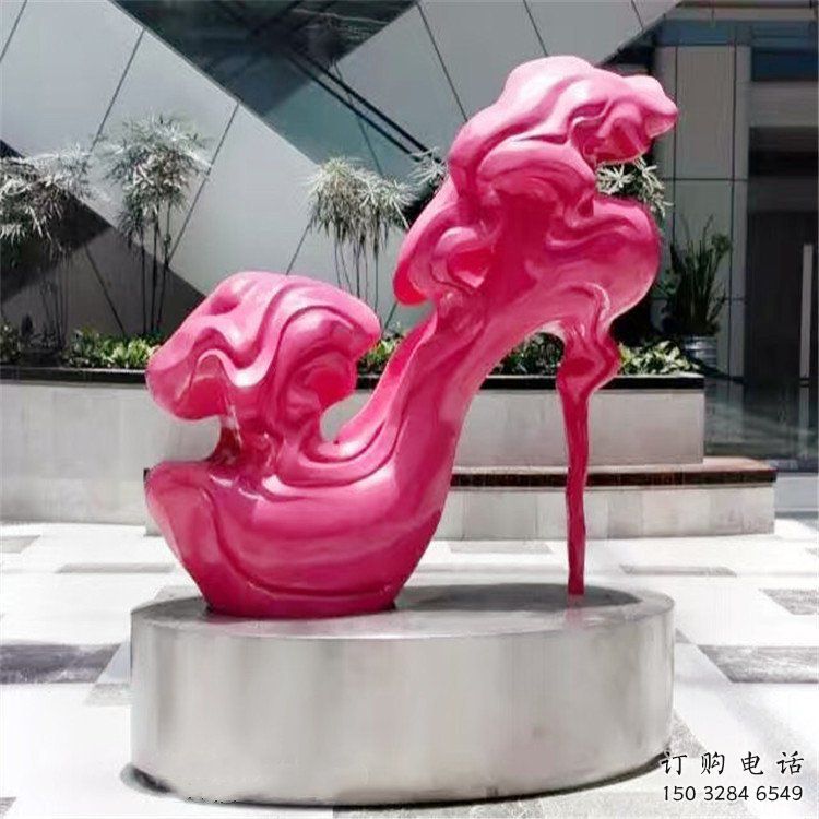 抽象高跟鞋雕塑廠家 彩繪工藝小品 戶外高跟鞋雕塑價格