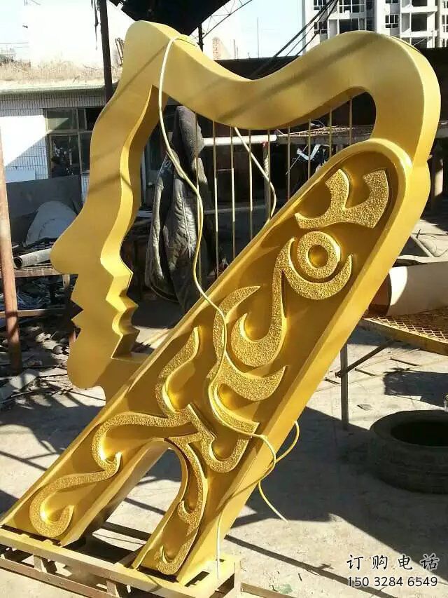 噴漆皮影雕塑廠家 中式村口小品 草地皮影雕塑廠