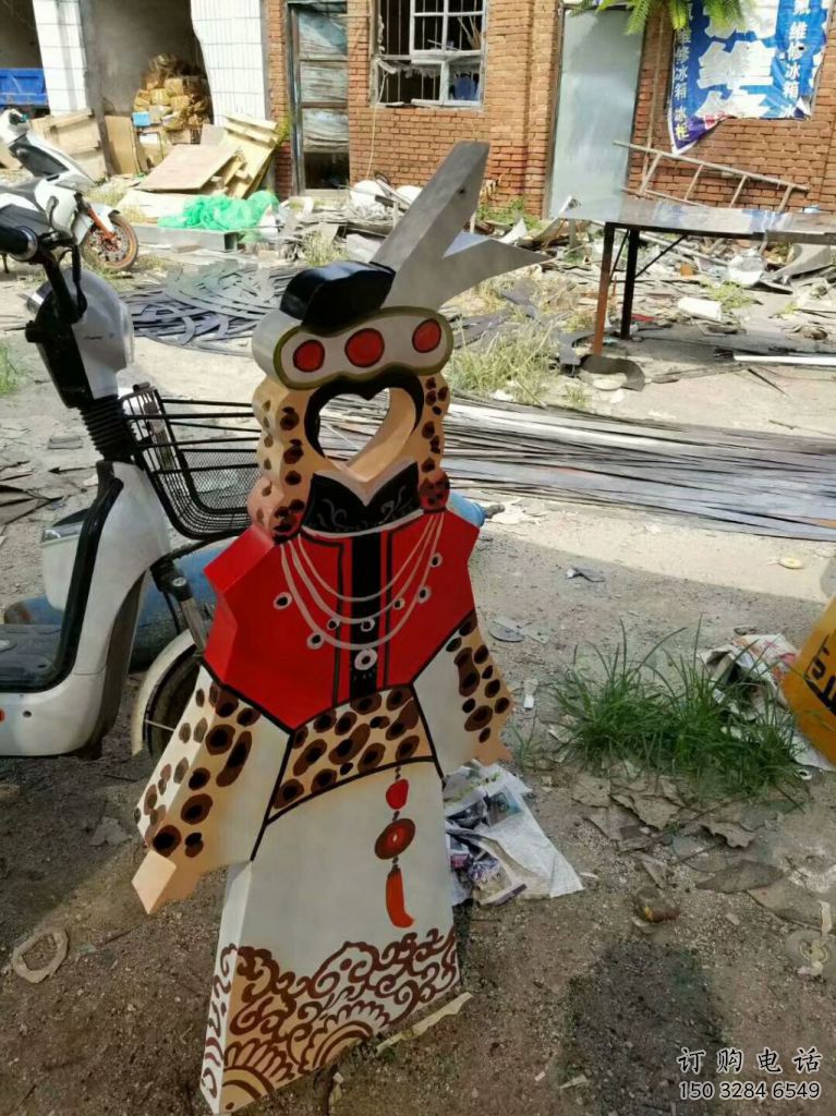 鍛造皮影雕塑廠家 彩繪抽象小品 戶外皮影雕塑制作