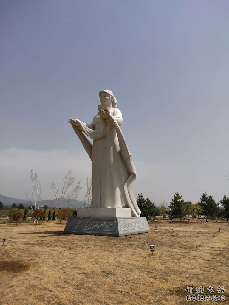 園林哈達雕塑廠家 廣場中式現代人物小品 