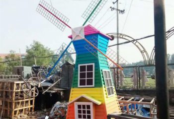 抽象大風車雕塑廠家 創意小品 戶外大風車雕塑制作