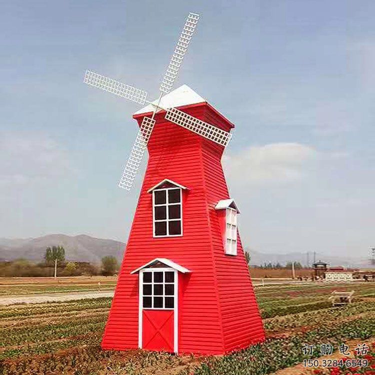 異形大風車雕塑廠家 現代小品 公園大風車雕塑價格
