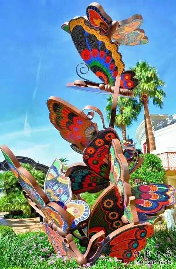 大型蝴蝶樹雕塑廠家 鍛造小品 創(chuàng)意不銹鋼蝴蝶樹雕塑廠