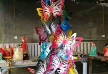 現(xiàn)代蝴蝶樹(shù)雕塑廠(chǎng)家 大型別墅區(qū)擺件 烤漆不銹鋼蝴蝶樹(shù)雕塑廠(chǎng)