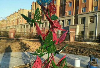 抽象蝴蝶樹(shù)雕塑廠(chǎng)家 鏤空小品 大型不銹鋼蝴蝶樹(shù)雕塑廠(chǎng)