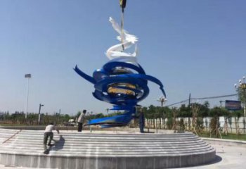 創(chuàng)意龍卷風(fēng)雕塑廠家 抽象小品 公園不銹鋼龍卷風(fēng)雕塑廠