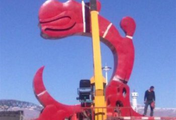 抽象龍頭雕塑廠家 烤漆公園小品 現(xiàn)代不銹鋼龍頭雕塑廠