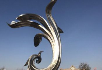 水景馬蘭花雕塑廠家 彩繪小品 現代不銹鋼馬蘭花雕塑廠