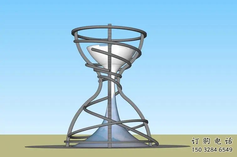 公園沙漏雕塑廠家 戶外擺件 鏤空不銹鋼沙漏雕塑廠