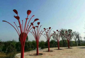 大型白樺樹(shù)雕塑廠家 公園小品 戶(hù)外不銹鋼白樺樹(shù)雕塑制作