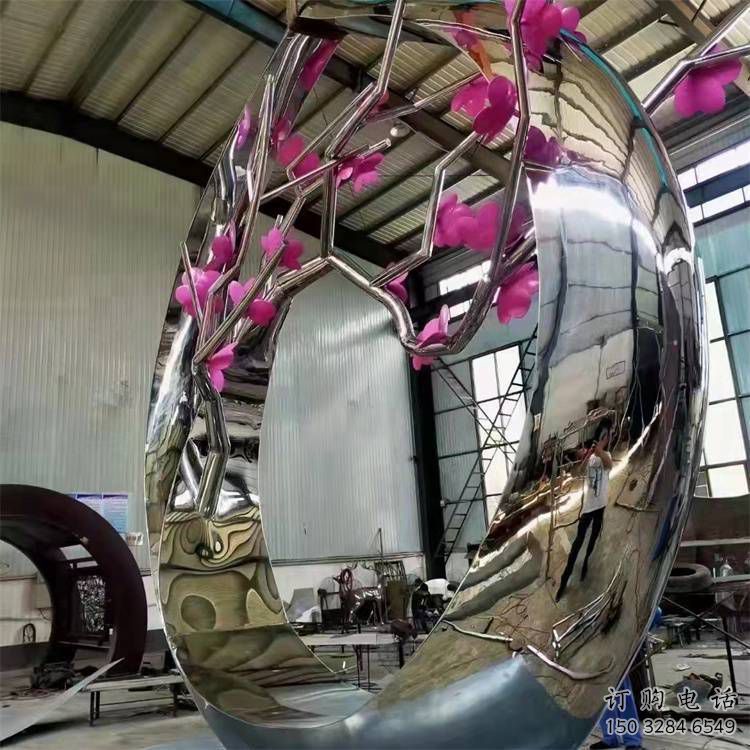 中式梅花雕塑廠家 園林公園小品 游樂場不銹鋼梅花雕塑廠