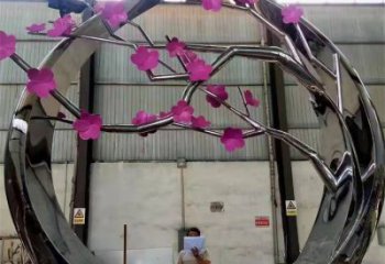 異形梅花雕塑廠家 現代廣場小品 公園不銹鋼梅花雕塑廠