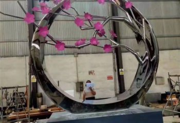 抽象梅花雕塑廠家 歐式小品 戶外不銹鋼梅花雕塑定做