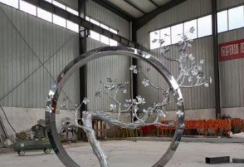 鍛造梅花雕塑廠家 廣場(chǎng)小品 戶外不銹鋼梅花雕塑制作