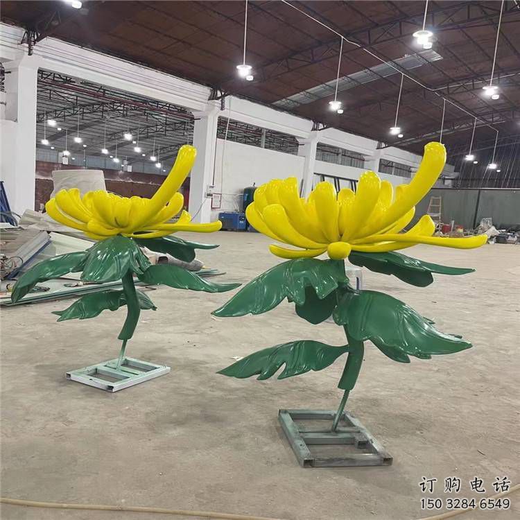 鏤空菊雕塑廠家 園林小品 住宅小區不銹鋼菊雕塑廠