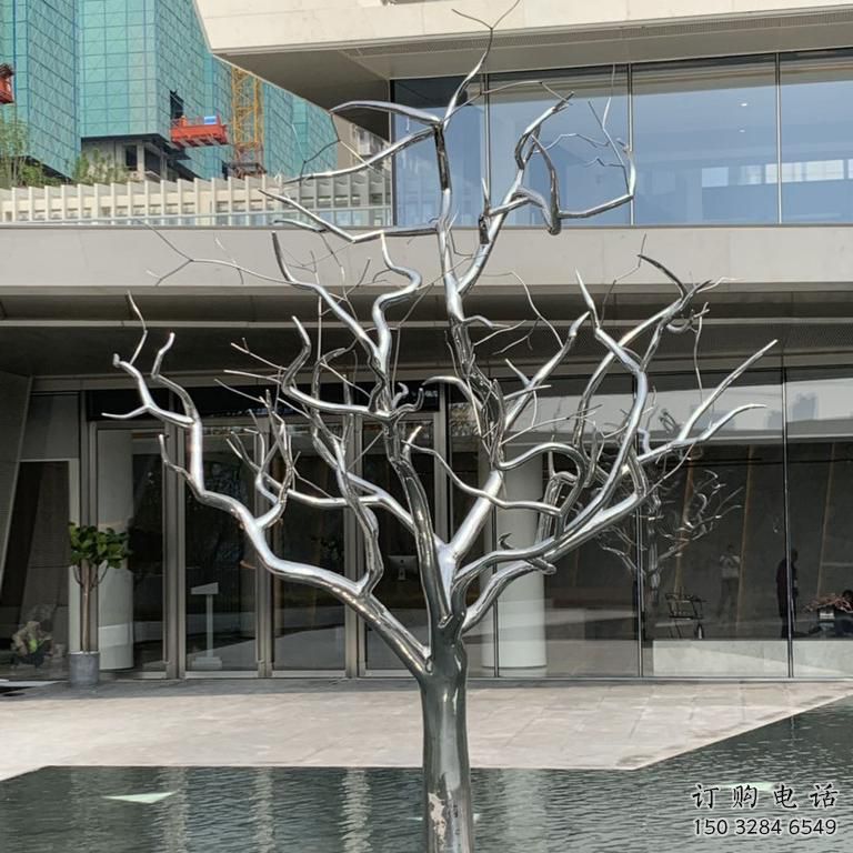 大型樹枝雕塑廠家 鍛造小品 庭院不銹鋼樹枝雕塑廠
