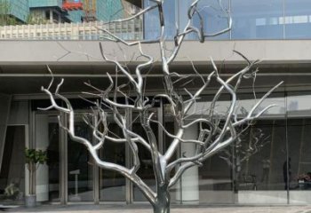 創(chuàng)意樹干雕塑廠家 現(xiàn)代酒店小品  戶外不銹鋼樹干雕塑廠