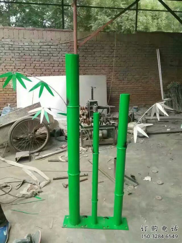 抽象竹子雕塑廠家 戶外公園小品 仿真不銹鋼竹子雕塑廠