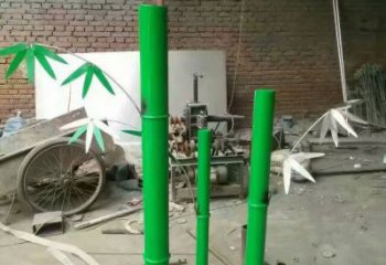 幾何竹葉雕塑廠家 現(xiàn)代小品 仿真不銹鋼竹葉雕塑廠