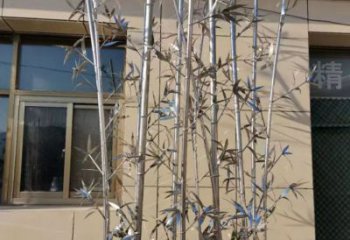 戶外竹葉雕塑廠家 現(xiàn)代鏡面小品  大型不銹鋼竹葉雕塑定制