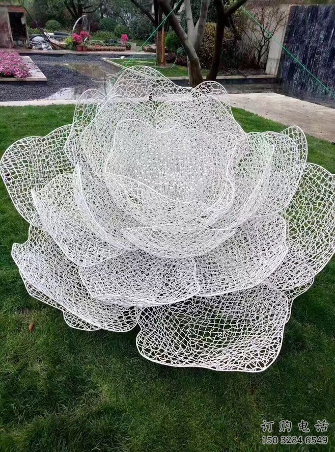 鏤空月季花雕塑廠家 園林小品 大型不銹鋼月季花雕塑廠