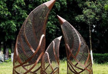 鏤空竹筍雕塑廠家 園林草地小品 住宅小區(qū)不銹鋼竹筍雕塑廠