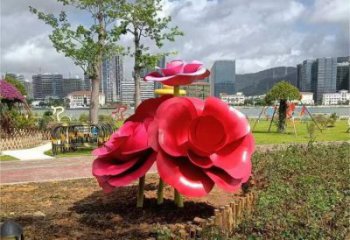 歐式玫瑰雕塑廠家 抽象擺件 創(chuàng)意不銹鋼玫瑰雕塑廠