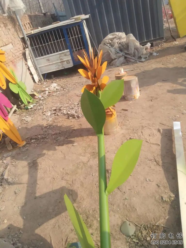 烤漆向日葵雕塑廠家 公園小品 戶外不銹鋼向日葵雕塑廠