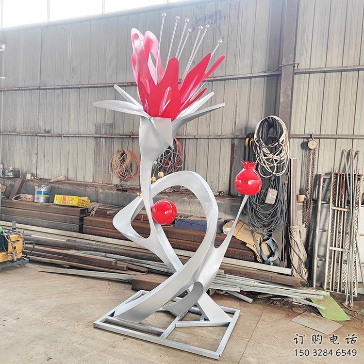 抽象花苞雕塑廠家 戶外小品 大型不銹鋼花苞雕塑廠