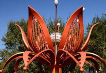 幾何花瓣雕塑廠家 公園小品 鏤空不銹鋼花瓣雕塑廠