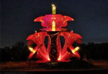 大型花苞雕塑廠家 鍛造小品 戶外不銹鋼花苞雕塑廠