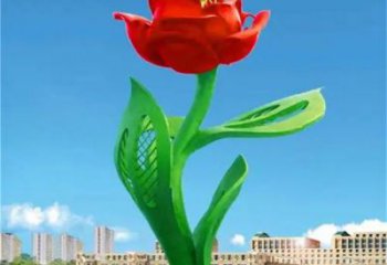 公園花卉雕塑廠家 戶外擺件 現(xiàn)代不銹鋼花卉雕塑廠